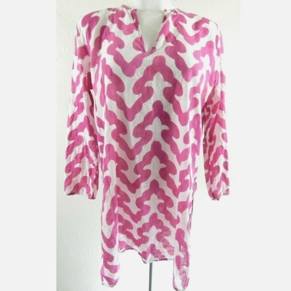 Roberta Roller Rabbit Pink Geometric Kurta